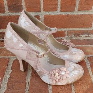 Ruby Shoo Yasmin Rose Gold Mary Jane 4" Heel Size 7